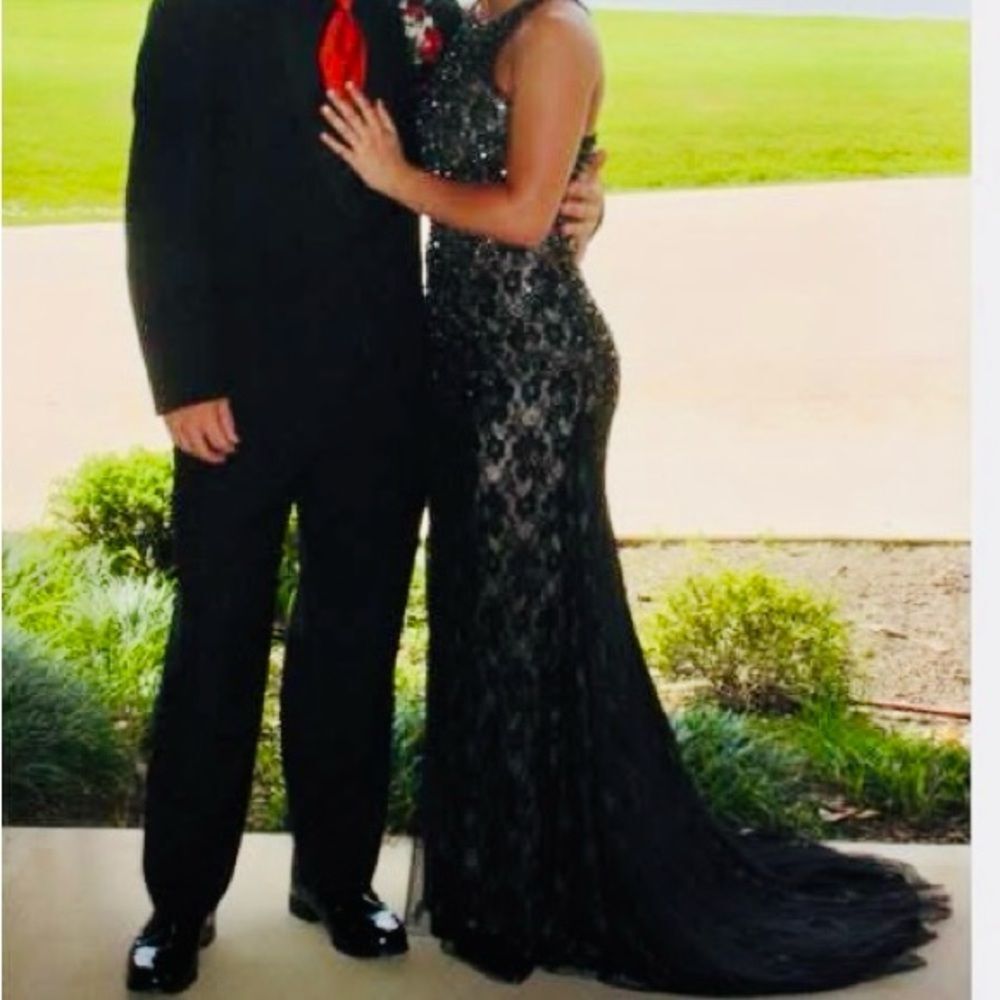 Elegant Black Lace Gown
